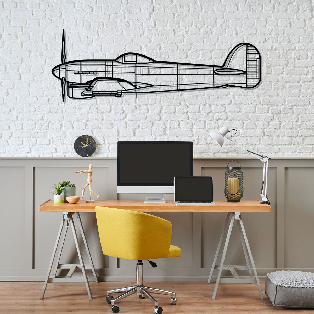 Typhoon Silhouette Metal Wall Art