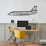 Falcon 2000 Silhouette Metal Wall Art