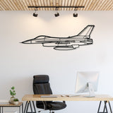 F-16A Silhouette Metal Wall Art