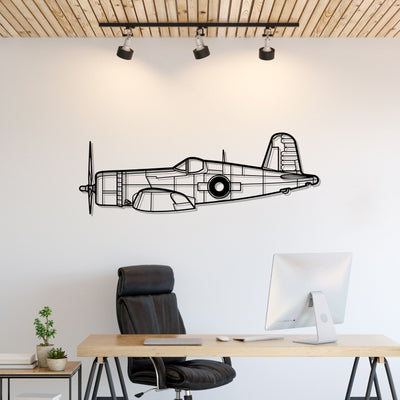 FG-1D Corsair Silhouette Metal Wall Art