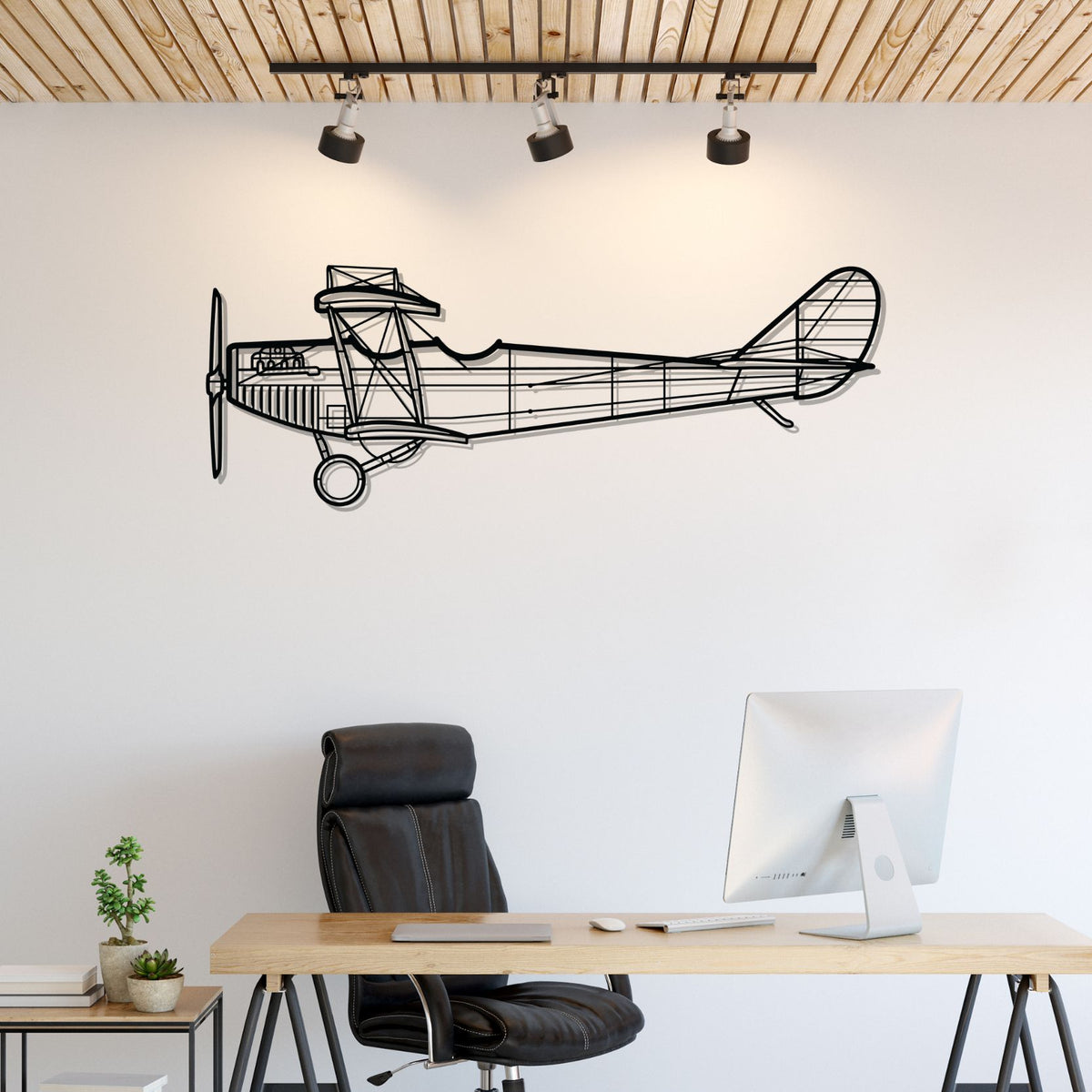 JN-4A Silhouette Metal Wall Art