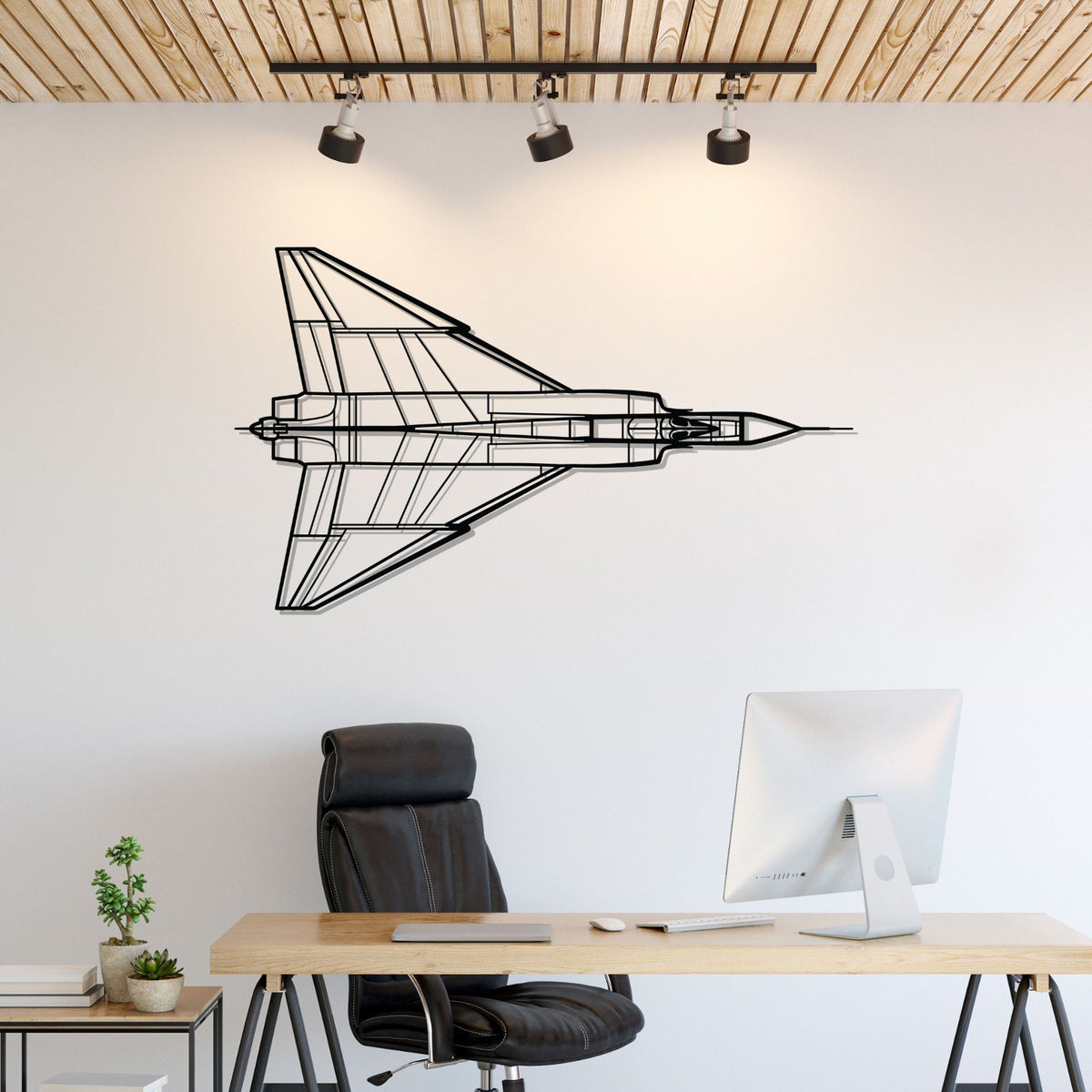 CF-105 Arrow Top Silhouette Metal Wall Art
