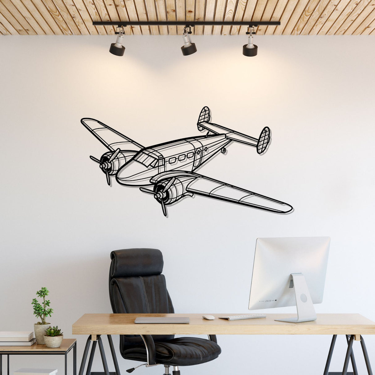 Model 18 Angle Silhouette Metal Wall Art