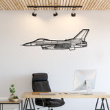 F-16C Missiles Silhouette Metal Wall Art