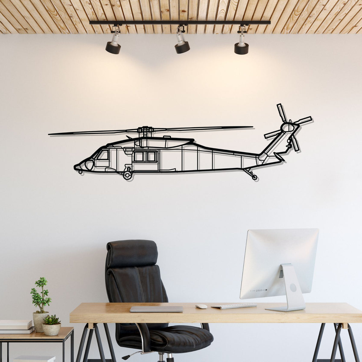 HH-60M Silhouette Metal Wall Art
