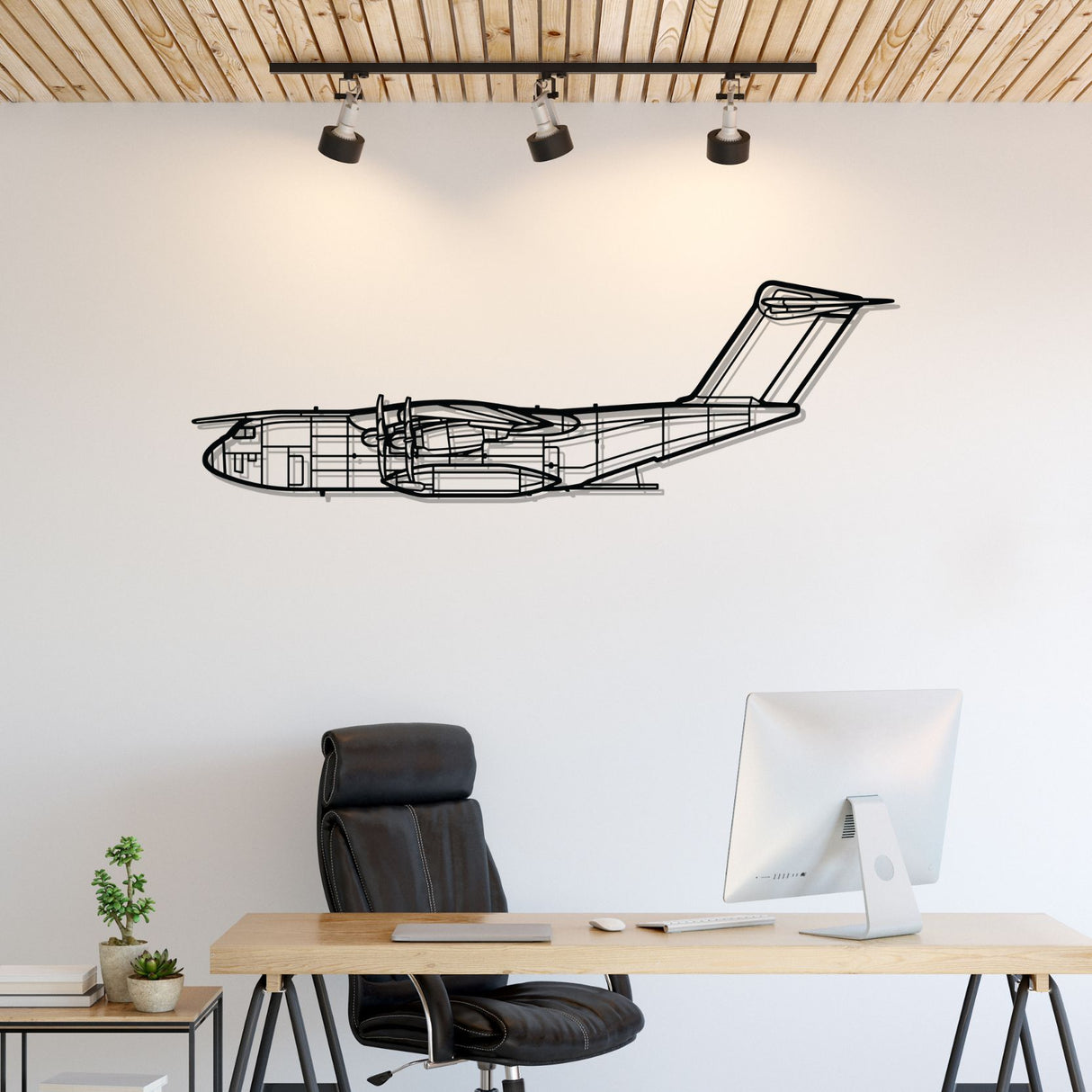 A400M Atlas Silhouette Metal Wall Art