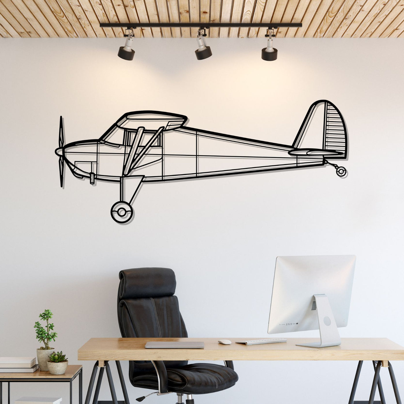 Luscombe 8A Silhouette Metal Wall Art