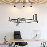 PC-6/B2-H2 Turbo-Porter Silhouette Metal Wall Art