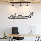 UH-60 Black Hawk Silhouette Metal Wall Art