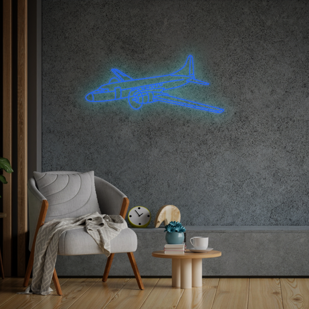 C-131 Samaritan 1956 Angle Neon Silhouette