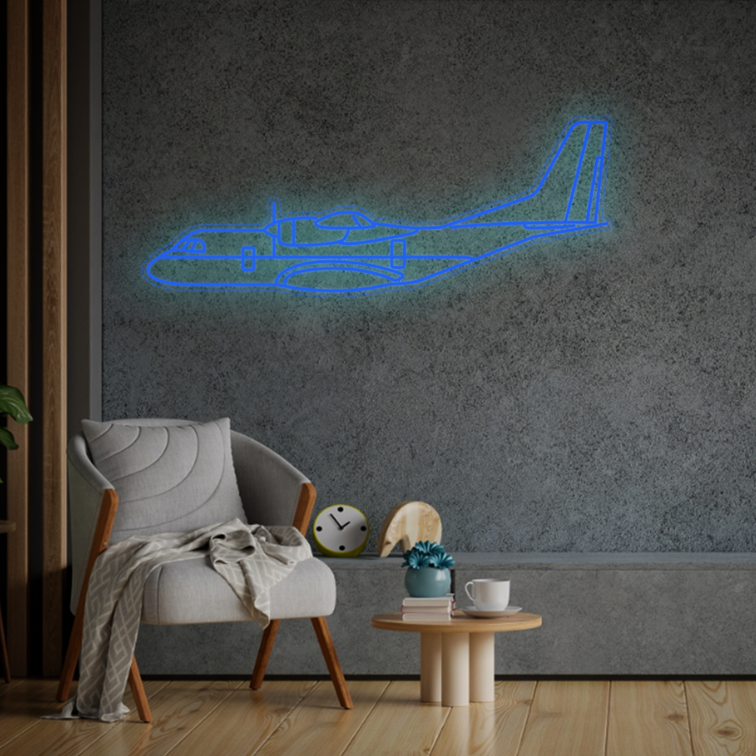 CN-235 Neon Silhouette
