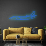 Falcon 7X Neon Silhouette