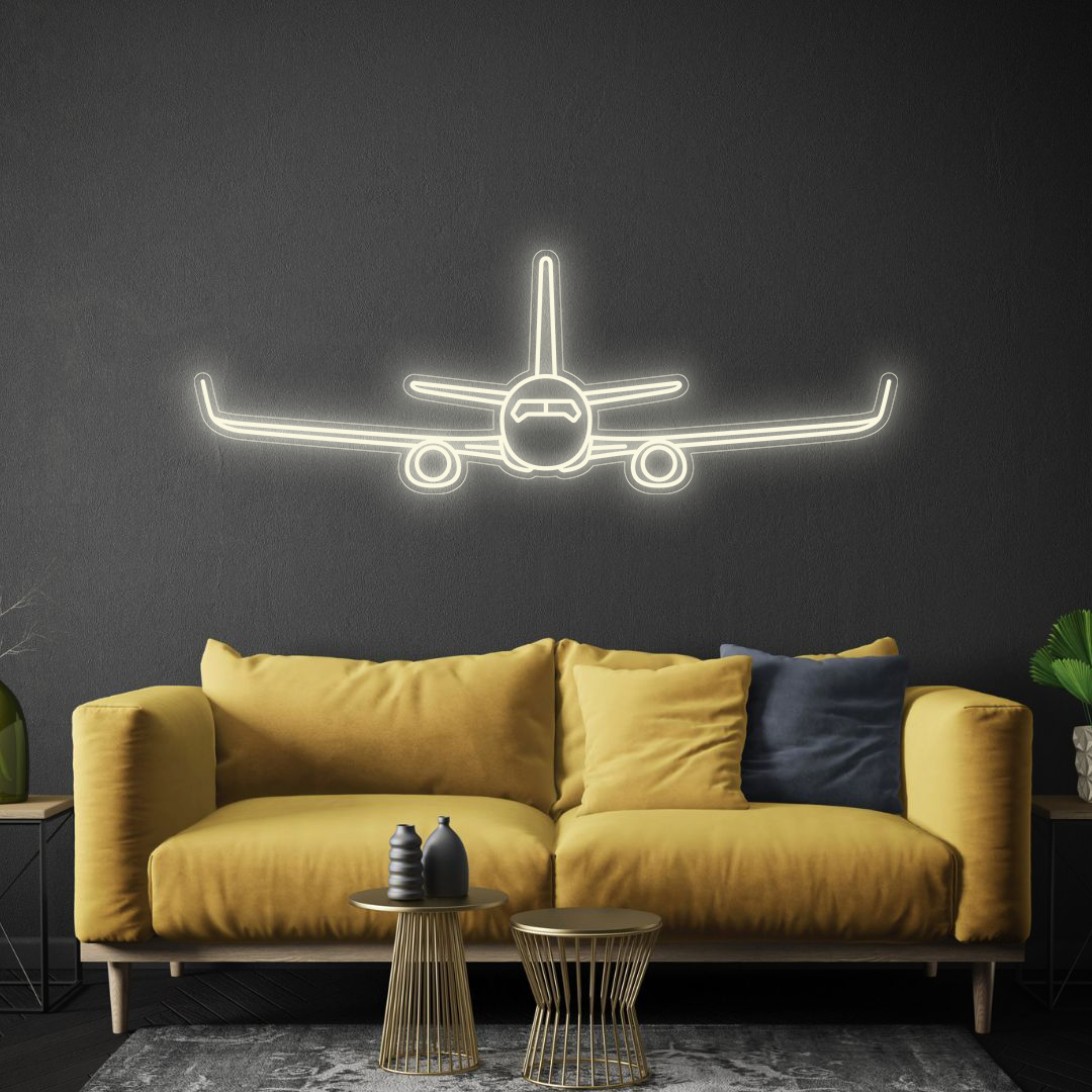 737-800NG Front Neon Silhouette