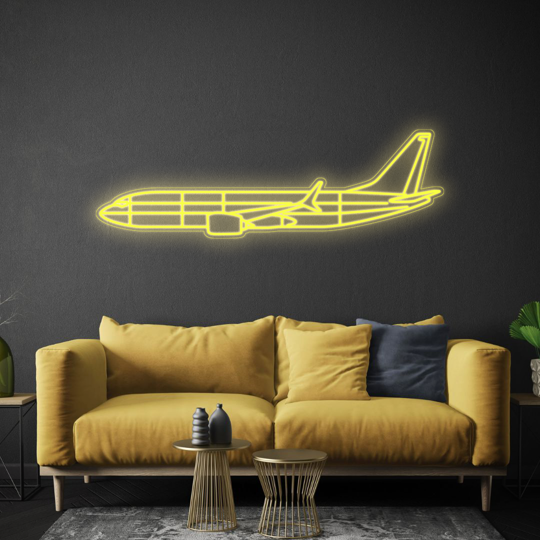 737 Neon Silhouette