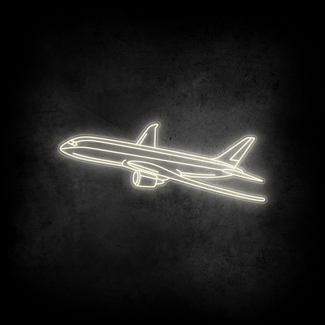 787 Angle Neon Silhouette