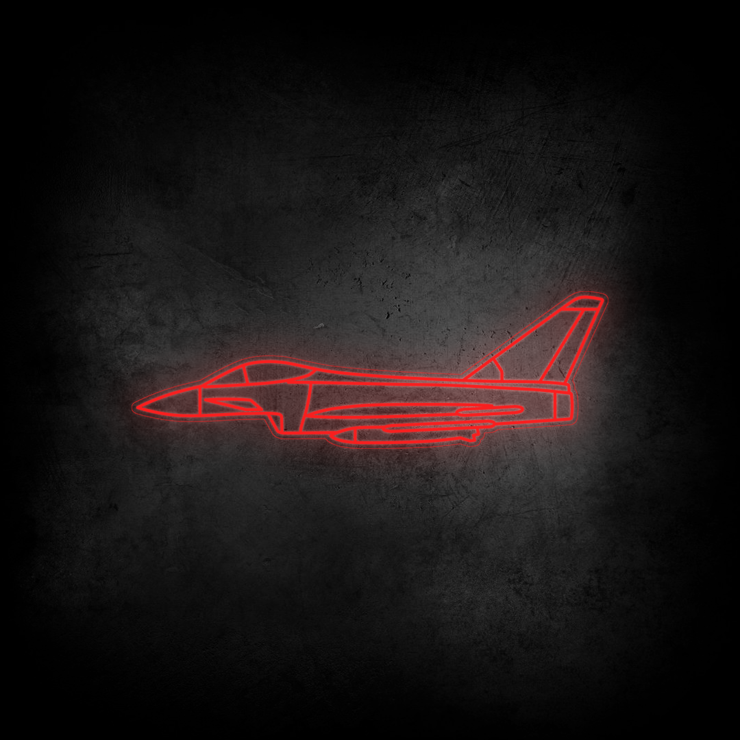 Eurofighter Typhoon Neon Silhouette