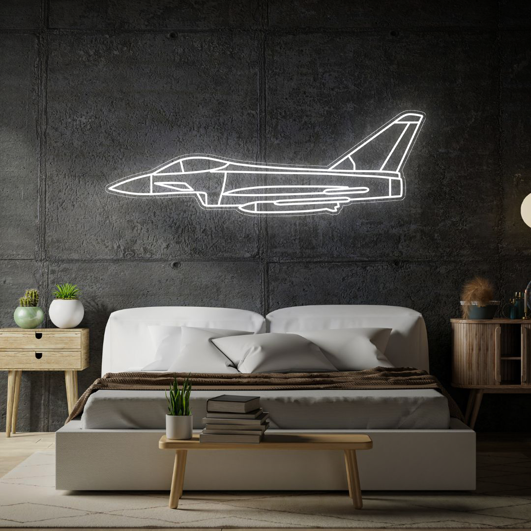 Eurofighter Typhoon Neon Silhouette