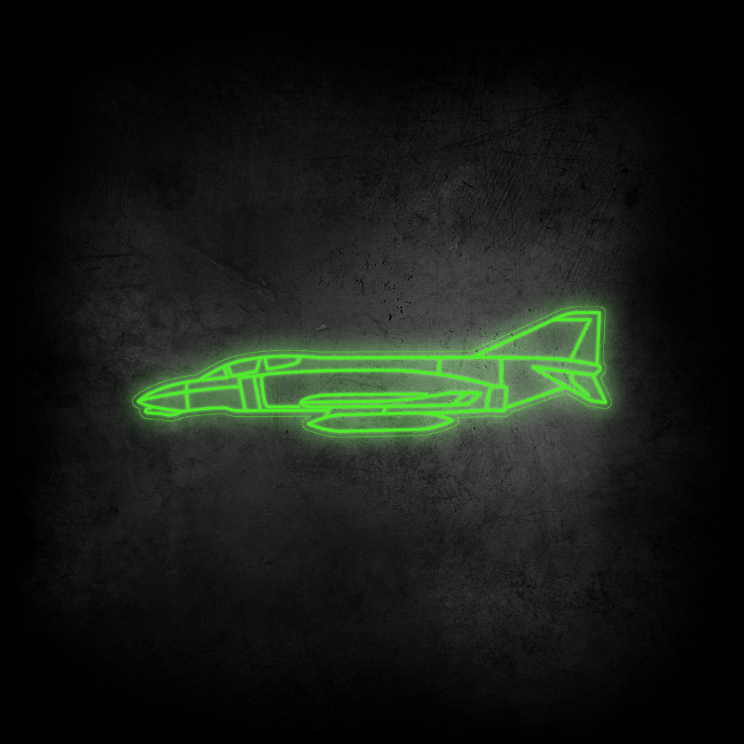 F-4B Phantom 2 Navy Neon Silhouette