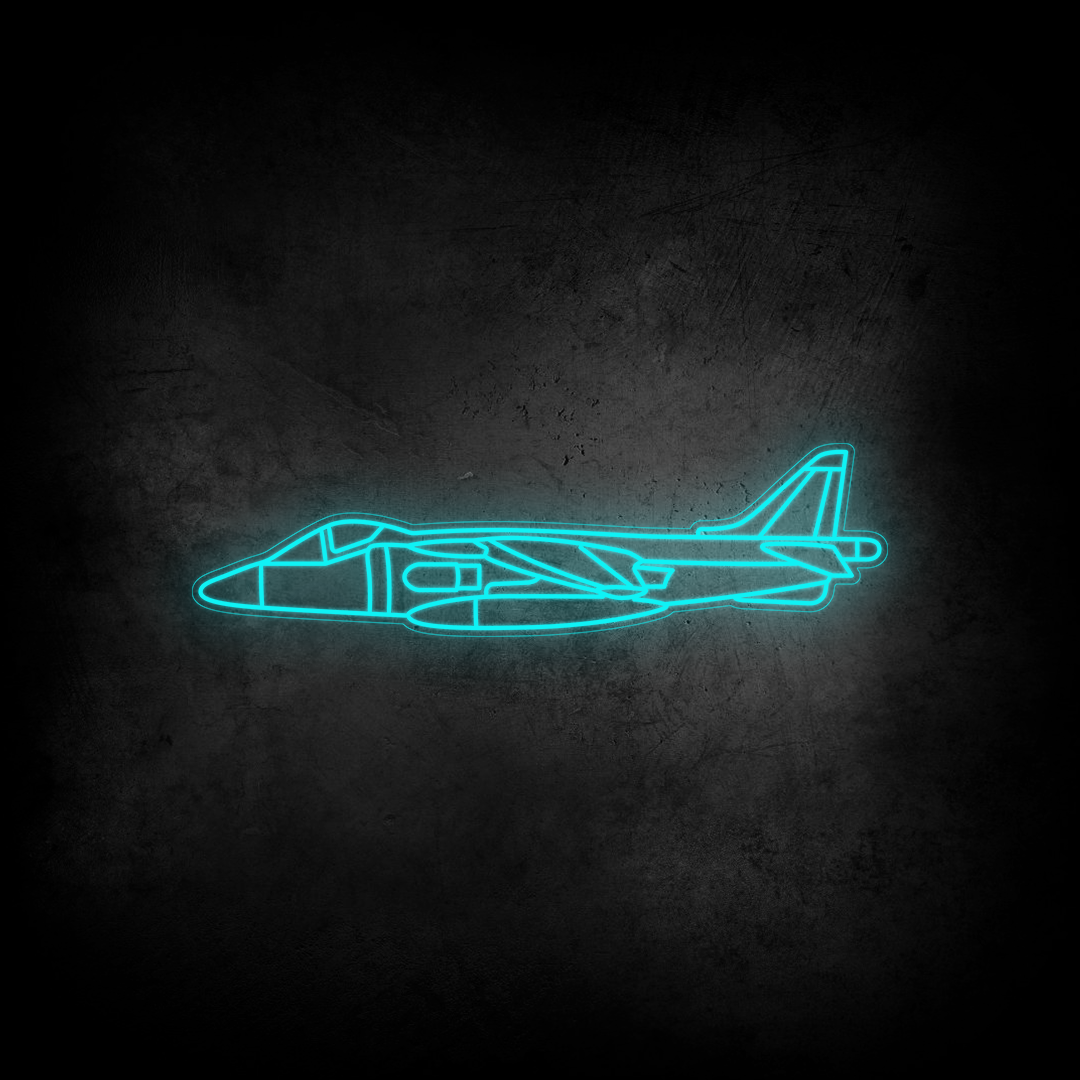 Harrier GR7 Neon Silhouette