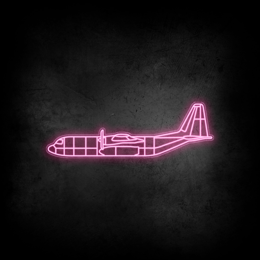 C-130 Neon Silhouette