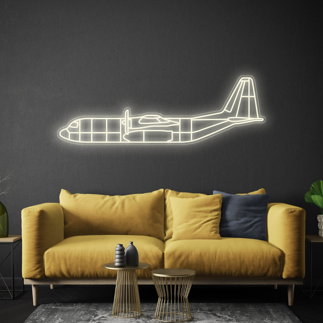 C-130 Neon Silhouette