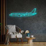 737 Neon Silhouette