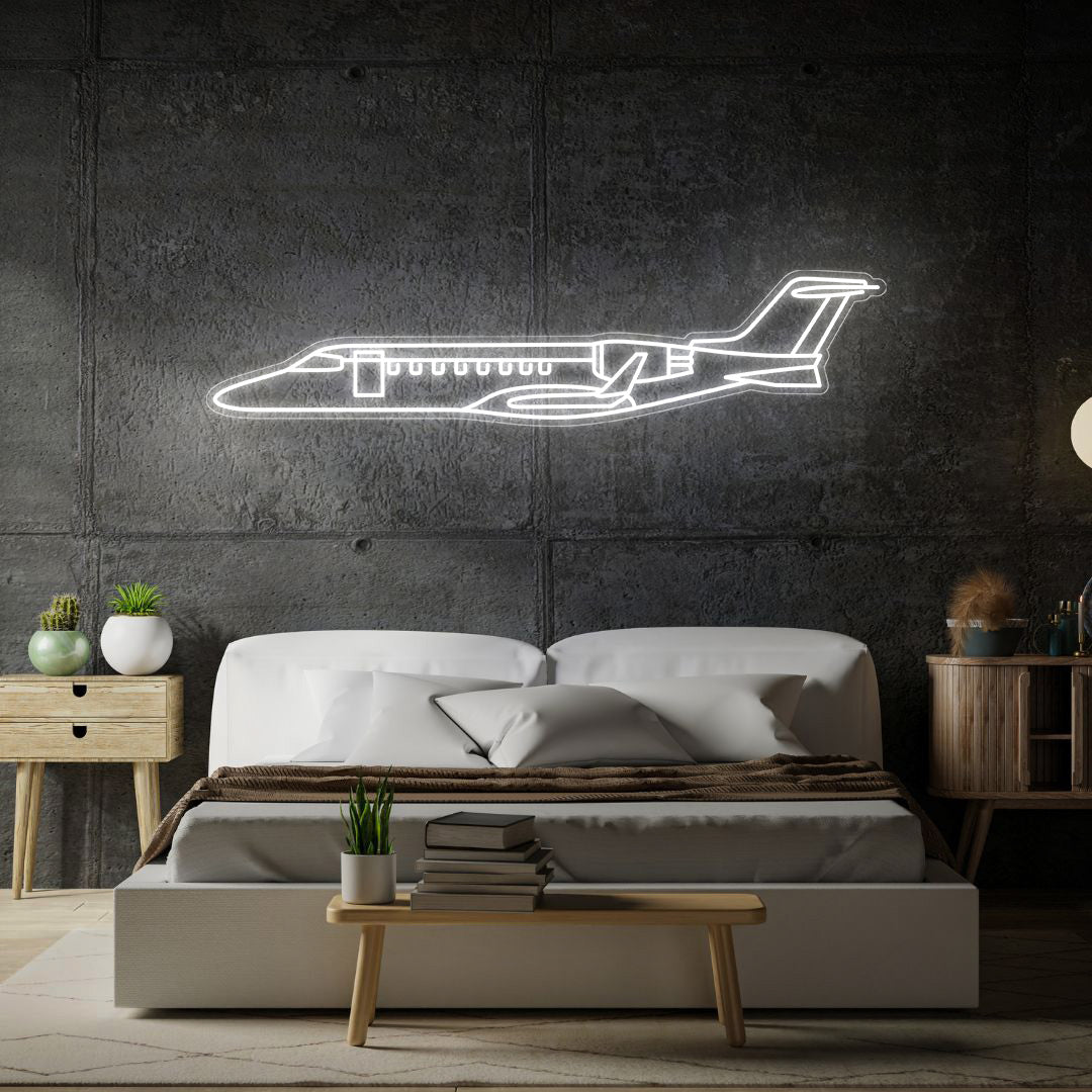 Learjet 45 1999 Neon Silhouette