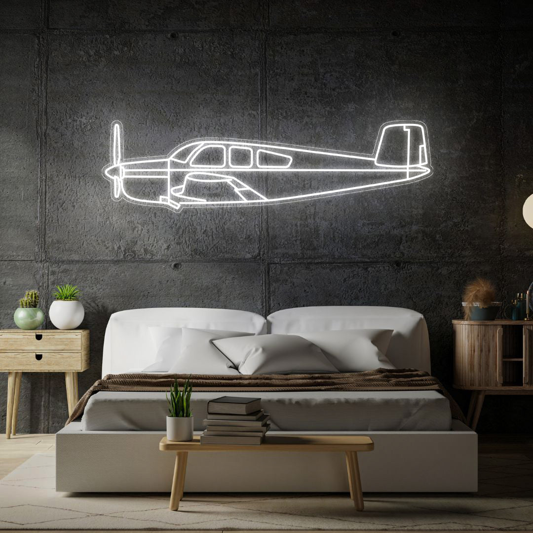 Bonanza V35 1959 Neon Silhouette