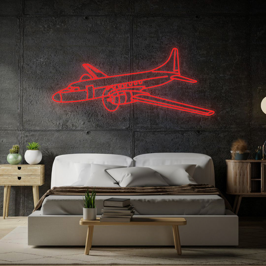C-131 Samaritan 1956 Angle Neon Silhouette