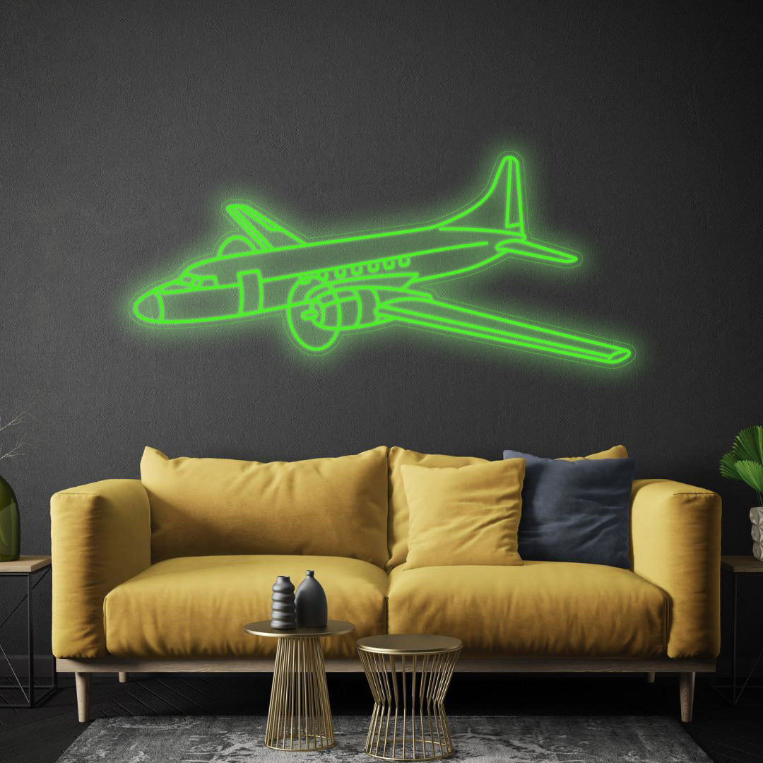 C-131 Samaritan 1956 Angle Neon Silhouette