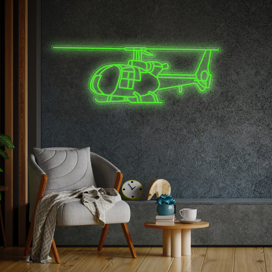 SA342M1 Gazelle Neon Silhouette