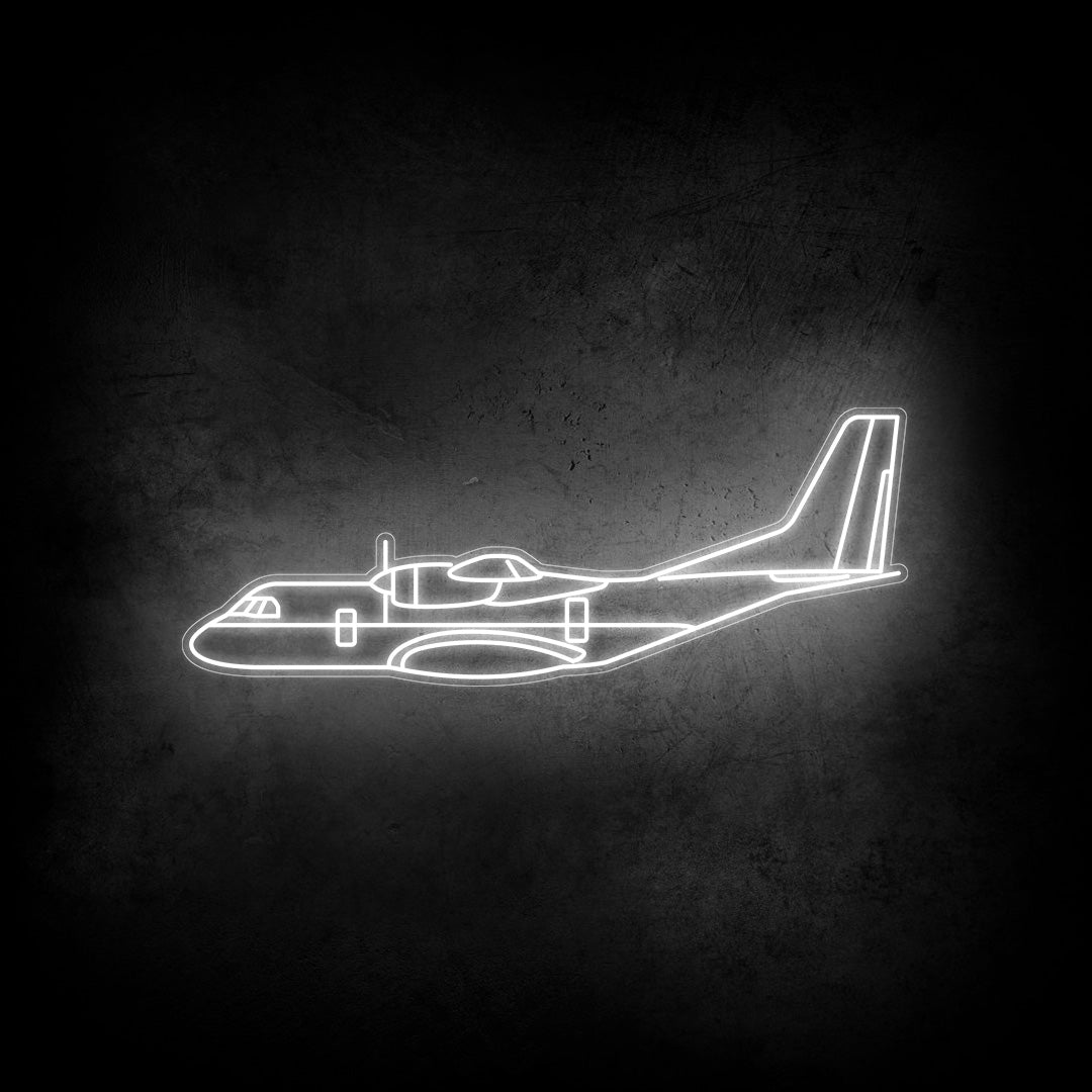CN-235 Neon Silhouette