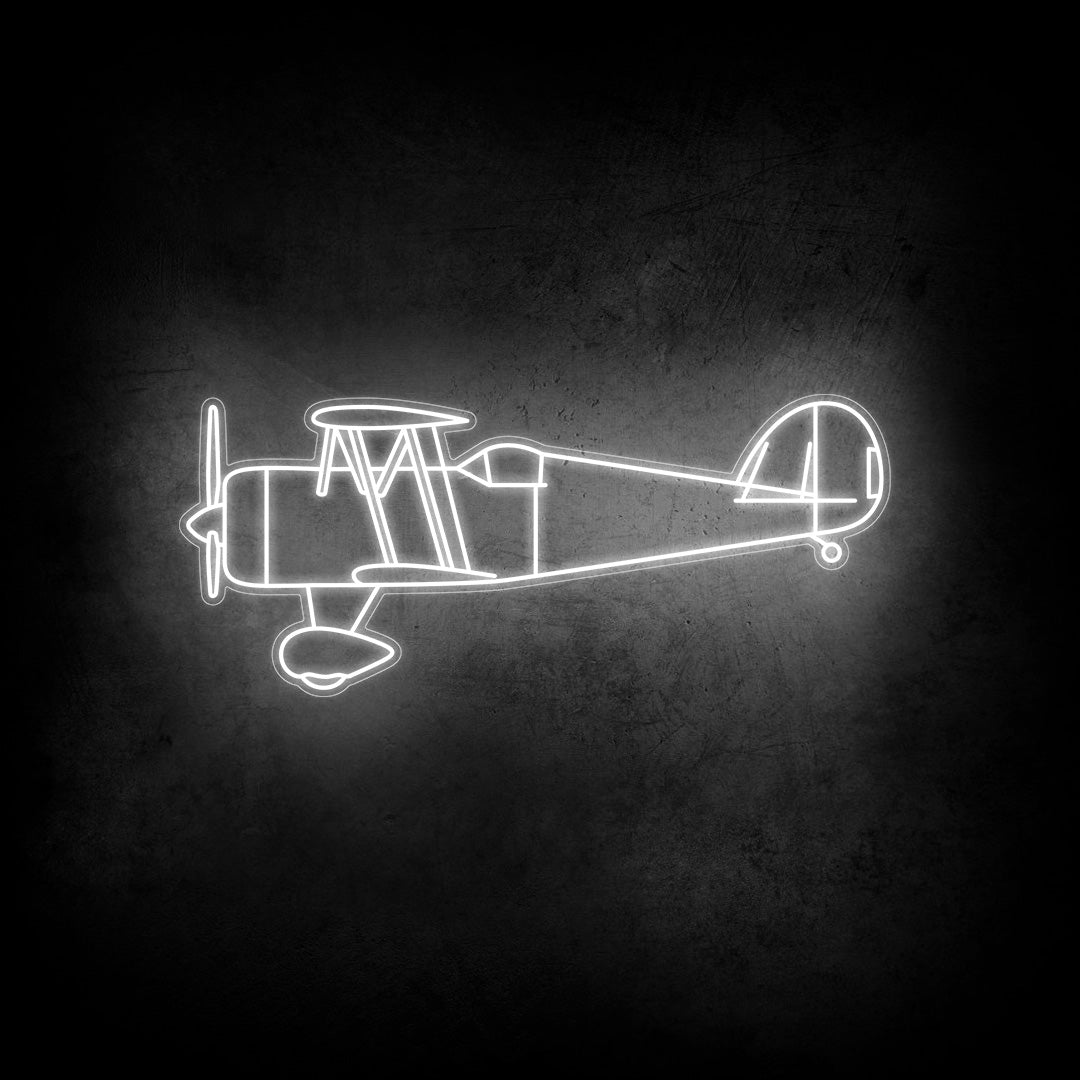 Taperwing 1929 Neon Silhouette