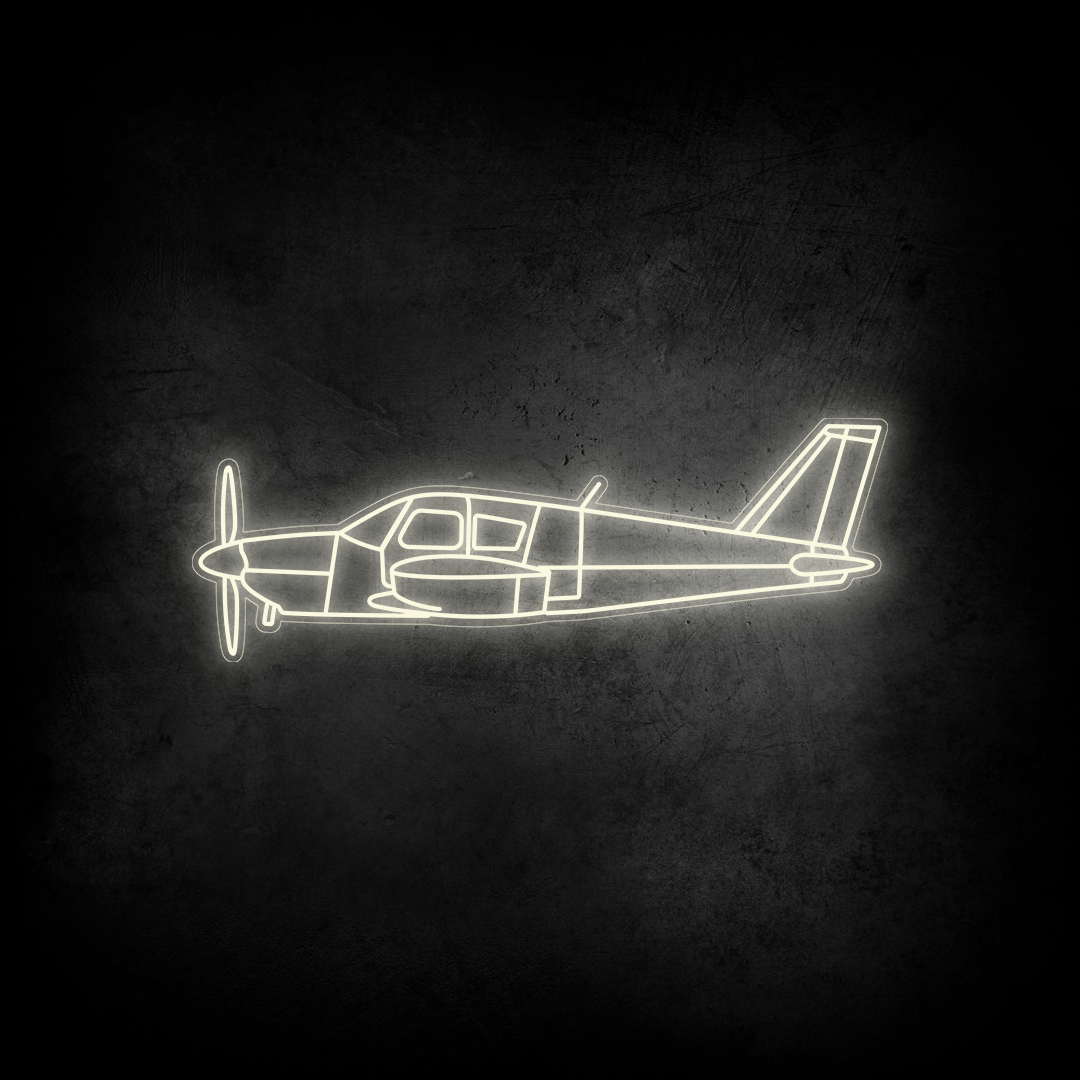 PA-28 Cherokee Neon Silhouette