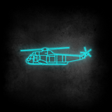 SH-3 Sea King Neon Silhouette