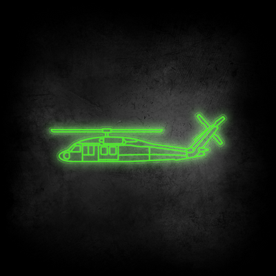 UH-60 Black Hawk Neon Silhouette