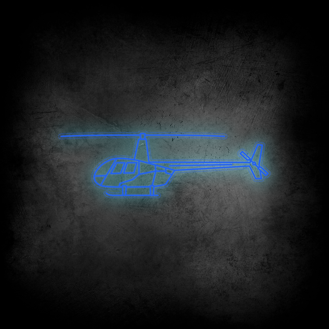 R-44 Raven II Neon Silhouette