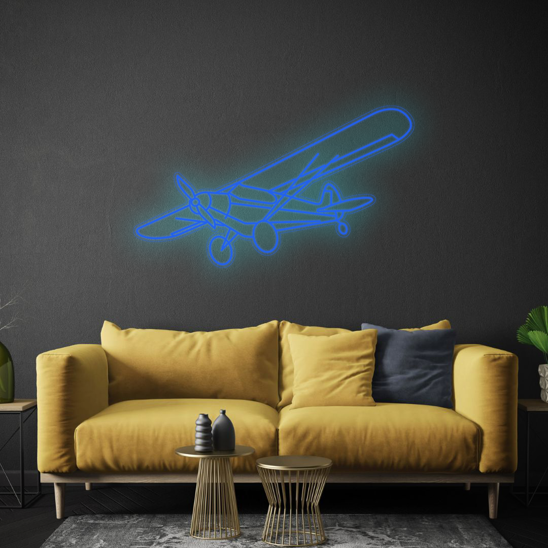 Super Cub Angle Neon Silhouette