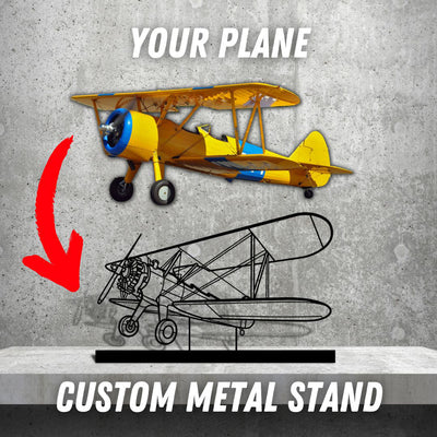 Your Custom Aircraft Standing Silhouette Metal Art