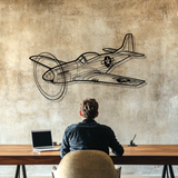 P-51 Mustang Silhouette Metal Wall Art