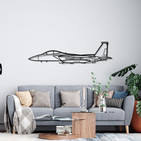 F-15 Strike Eagle Silhouette Metal Wall Art