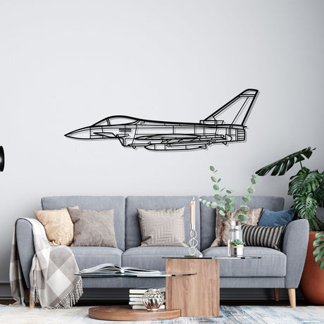 Eurofighter Typhoon Silhouette Metal Wall Art