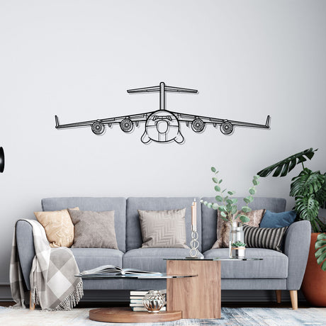 C-17 Globemaster III Silhouette Metal Wall Art