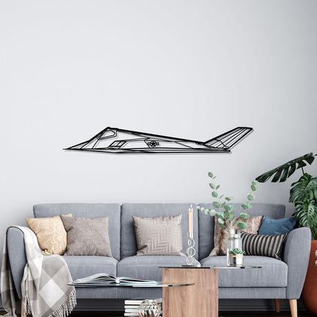 F-117 Nighthawk Silhouette Metal Wall Art