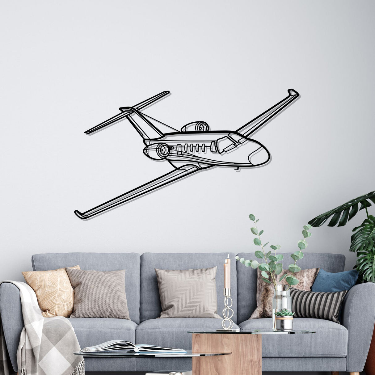 Citation M2 Angle Silhouette Metal Wall Art