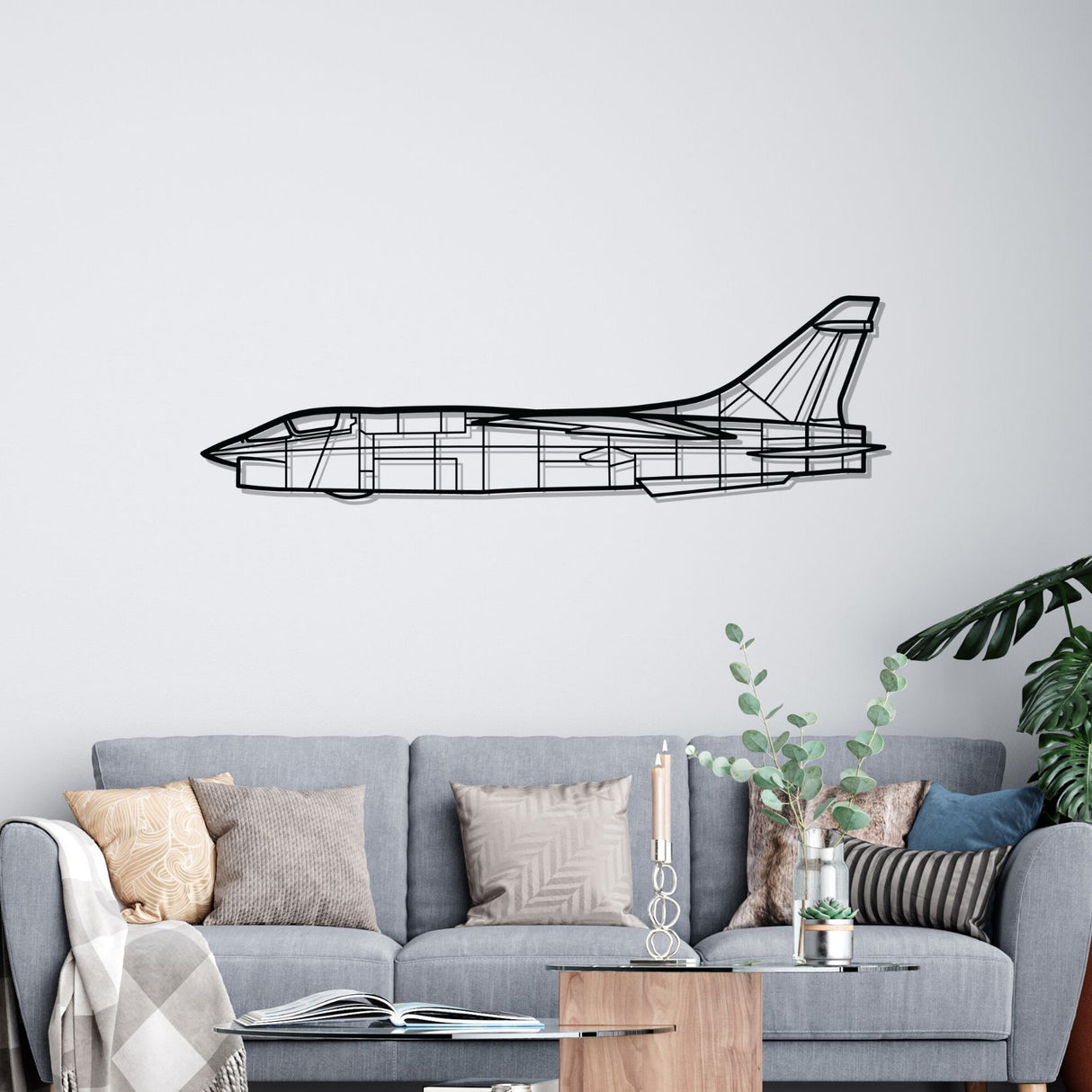 RF-8G Silhouette Metal Wall Art