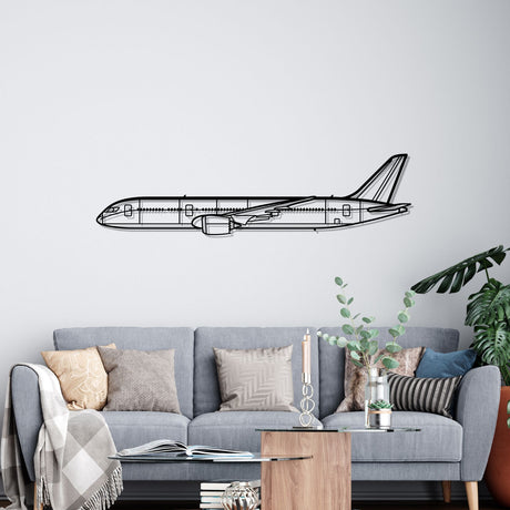 B787 Dreamliner Silhouette Metal Wall Art