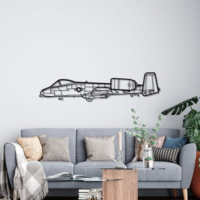 A-10 Thunderbolt 2 Silhouette Metal Wall Art