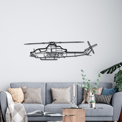 AH-1Z Viper Silhouette Metal Wall Art