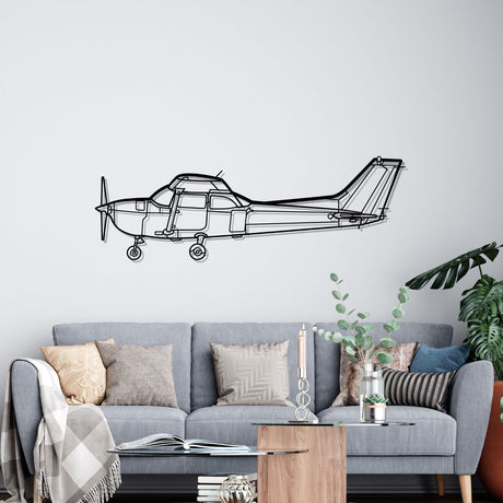 Skyhawk 172 Silhouette Metal Wall Art